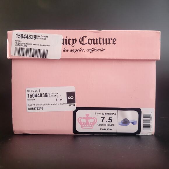 Juicy Couture Harmona Periwinkle Blue Platform Sandals Sz 7.5 Easter Spring NWB - Picture 8 of 8